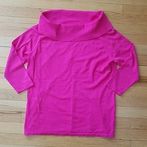 NWT New York & Company Cowl Neck Top Pink - XL